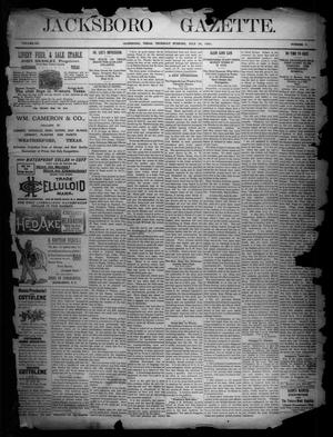 Jacksboro Gazette. (Jacksboro, Tex.), Vol. 12, No. 5, Ed. 1 Thursday, July 30, 1891