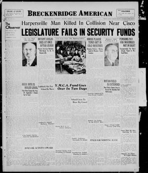 Breckenridge American (Breckenridge, Tex.), Vol. 17, No. 255, Ed. 1, Wednesday, October 27, 1937