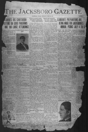 The Jacksboro Gazette (Jacksboro, Tex.), Vol. 42, No. 4, Ed. 1 Thursday, June 23, 1921