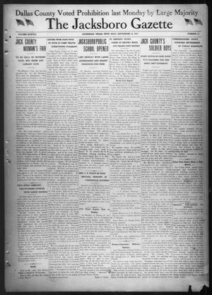Primary view of object titled 'The Jacksboro Gazette (Jacksboro, Tex.), Vol. 38, No. 15, Ed. 1 Thursday, September 13, 1917'.