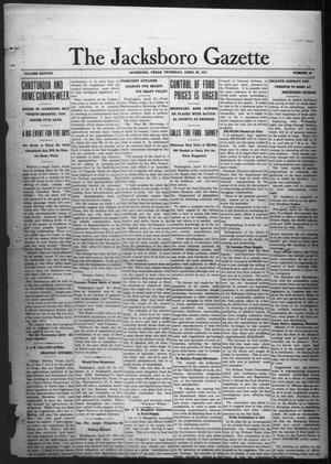 Primary view of object titled 'The Jacksboro Gazette (Jacksboro, Tex.), Vol. 38, No. 46, Ed. 1 Thursday, April 26, 1917'.