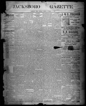Jacksboro Gazette. (Jacksboro, Tex.), Vol. 14, No. 21, Ed. 1 Thursday, November 16, 1893