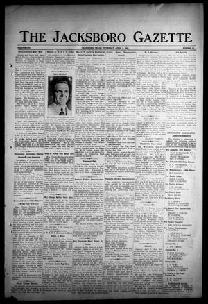 The Jacksboro Gazette (Jacksboro, Tex.), Vol. 56, No. 45, Ed. 1 Thursday, April 9, 1936