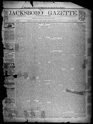 Jacksboro Gazette. (Jacksboro, Tex.), Vol. 9, No. 35, Ed. 1 Thursday, February 28, 1889
