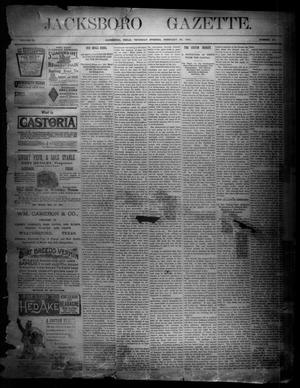 Jacksboro Gazette. (Jacksboro, Tex.), Vol. 11, No. 35, Ed. 1 Thursday, February 26, 1891