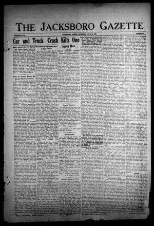 The Jacksboro Gazette (Jacksboro, Tex.), Vol. 58, No. 8, Ed. 1 Thursday, July 22, 1937