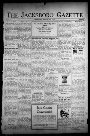 The Jacksboro Gazette (Jacksboro, Tex.), Vol. 65, No. 45, Ed. 1 Thursday, April 12, 1945