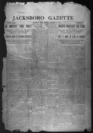 Jacksboro Gazette (Jacksboro, Tex.), Vol. 38, No. 29, Ed. 1 Thursday, December 28, 1916