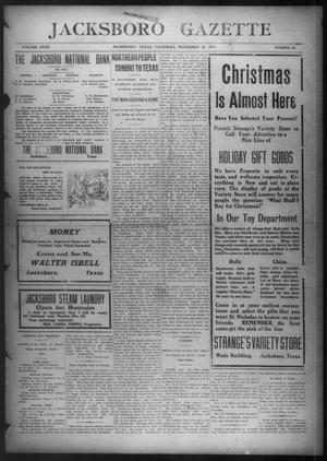 Jacksboro Gazette (Jacksboro, Tex.), Vol. 32, No. 26, Ed. 1 Thursday, November 23, 1911