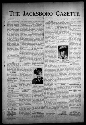 The Jacksboro Gazette (Jacksboro, Tex.), Vol. 65, No. 10, Ed. 1 Thursday, August 3, 1944