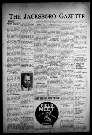 The Jacksboro Gazette (Jacksboro, Tex.), Vol. 56, No. 43, Ed. 1 Thursday, March 26, 1936