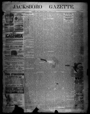 Jacksboro Gazette. (Jacksboro, Tex.), Vol. 11, No. 31, Ed. 1 Thursday, January 29, 1891