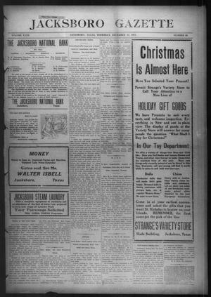 Primary view of object titled 'Jacksboro Gazette (Jacksboro, Tex.), Vol. 32, No. 29, Ed. 1 Thursday, December 14, 1911'.