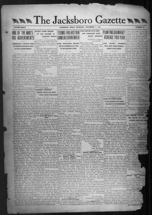 The Jacksboro Gazette (Jacksboro, Tex.), Vol. 39, No. 23, Ed. 1 Thursday, November 7, 1918
