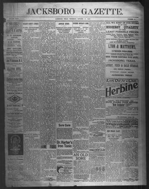 Jacksboro Gazette. (Jacksboro, Tex.), Vol. 23, No. 21, Ed. 1 Thursday, October 16, 1902