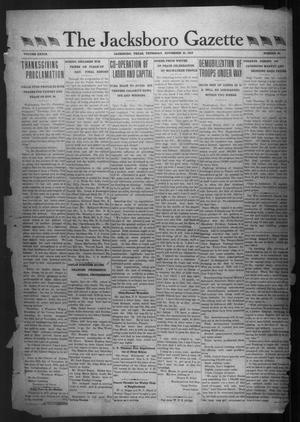 The Jacksboro Gazette (Jacksboro, Tex.), Vol. 39, No. 25, Ed. 1 Thursday, November 21, 1918