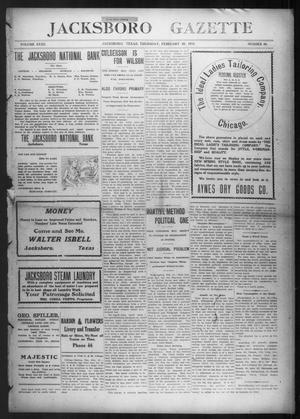 Jacksboro Gazette (Jacksboro, Tex.), Vol. 32, No. 39, Ed. 1 Thursday, February 22, 1912