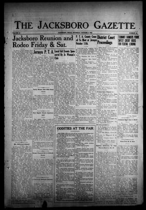 The Jacksboro Gazette (Jacksboro, Tex.), Vol. 60, No. 19, Ed. 1 Thursday, October 5, 1939