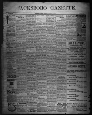 Jacksboro Gazette. (Jacksboro, Tex.), Vol. 21, No. 32, Ed. 1 Thursday, January 10, 1901