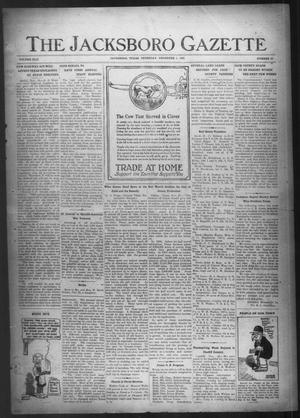 The Jacksboro Gazette (Jacksboro, Tex.), Vol. 42, No. 27, Ed. 1 Thursday, December 1, 1921