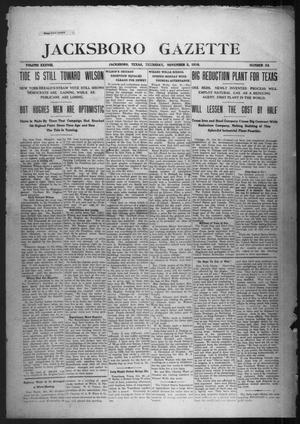 Jacksboro Gazette (Jacksboro, Tex.), Vol. 38, No. 22, Ed. 1 Thursday, November 2, 1916
