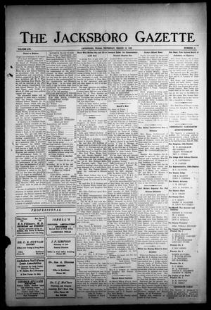 The Jacksboro Gazette (Jacksboro, Tex.), Vol. 56, No. 41, Ed. 1 Thursday, March 12, 1936