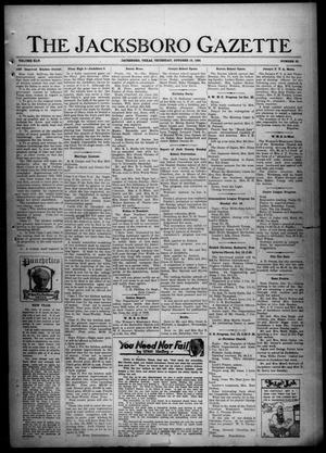 Primary view of object titled 'The Jacksboro Gazette (Jacksboro, Tex.), Vol. 45, No. 20, Ed. 1 Thursday, October 16, 1924'.