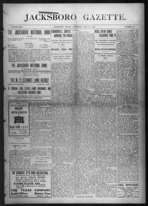 Jacksboro Gazette. (Jacksboro, Tex.), Vol. 30, No. 50, Ed. 1 Thursday, May 12, 1910