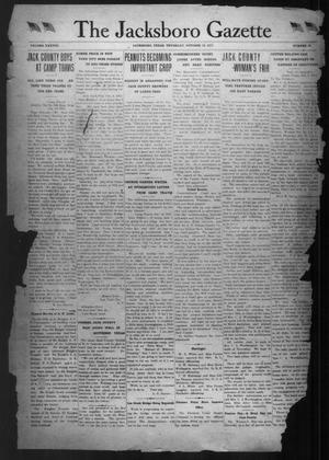 Primary view of object titled 'The Jacksboro Gazette (Jacksboro, Tex.), Vol. 38, No. 20, Ed. 1 Thursday, October 18, 1917'.