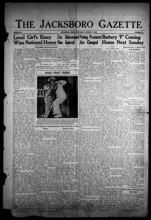 The Jacksboro Gazette (Jacksboro, Tex.), Vol. 60, No. 12, Ed. 1 Thursday, August 17, 1939