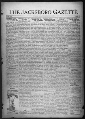 The Jacksboro Gazette (Jacksboro, Tex.), Vol. 43, No. 12, Ed. 1 Thursday, August 17, 1922