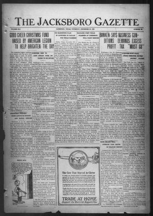 The Jacksboro Gazette (Jacksboro, Tex.), Vol. 41, No. 29, Ed. 1 Thursday, December 23, 1920