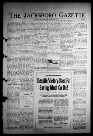 The Jacksboro Gazette (Jacksboro, Tex.), Vol. 66, No. 15, Ed. 1 Thursday, September 13, 1945