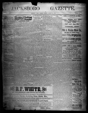 Jacksboro Gazette. (Jacksboro, Tex.), Vol. 15, No. 34, Ed. 1 Thursday, January 24, 1895