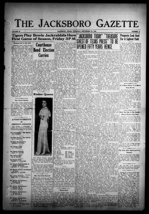 The Jacksboro Gazette (Jacksboro, Tex.), Vol. 59, No. 16, Ed. 1 Thursday, September 22, 1938