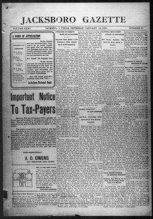 Jacksboro Gazette (Jacksboro, Tex.), Vol. 35, No. 31, Ed. 1 Thursday, January 14, 1915