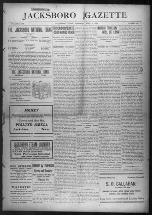 Jacksboro Gazette (Jacksboro, Tex.), Vol. 32, No. 45, Ed. 1 Thursday, April 4, 1912