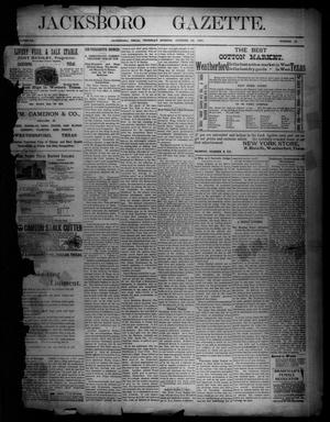 Jacksboro Gazette. (Jacksboro, Tex.), Vol. 12, No. 18, Ed. 1 Thursday, October 29, 1891