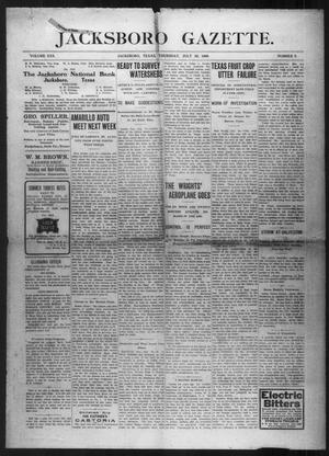 Jacksboro Gazette. (Jacksboro, Tex.), Vol. 30, No. 8, Ed. 1 Thursday, July 22, 1909