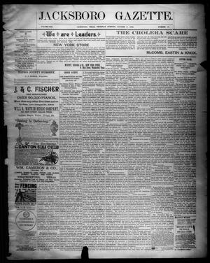 Jacksboro Gazette. (Jacksboro, Tex.), Vol. 13, No. 15, Ed. 1 Thursday, October 6, 1892