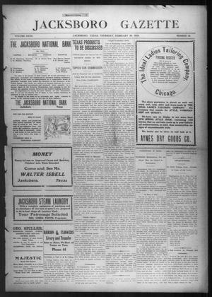 Primary view of object titled 'Jacksboro Gazette (Jacksboro, Tex.), Vol. 32, No. 40, Ed. 1 Thursday, February 29, 1912'.