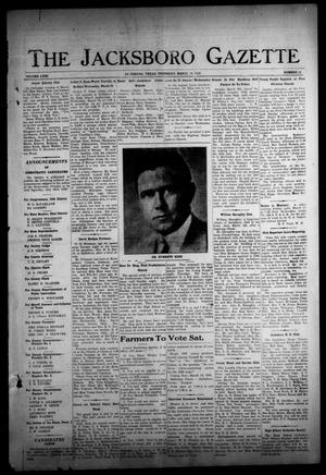The Jacksboro Gazette (Jacksboro, Tex.), Vol. 58, No. 41, Ed. 1 Thursday, March 10, 1938