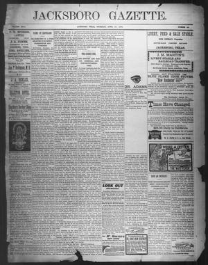 Jacksboro Gazette. (Jacksboro, Tex.), Vol. 23, No. 48, Ed. 1 Thursday, April 23, 1903