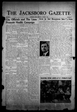 The Jacksboro Gazette (Jacksboro, Tex.), Vol. 60, No. 11, Ed. 1 Thursday, August 10, 1939