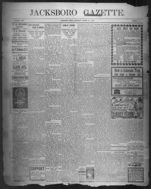 Jacksboro Gazette. (Jacksboro, Tex.), Vol. 24, No. 13, Ed. 1 Thursday, August 27, 1903