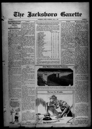 Primary view of object titled 'The Jacksboro Gazette (Jacksboro, Tex.), Vol. 50, No. 5, Ed. 1 Thursday, July 4, 1929'.