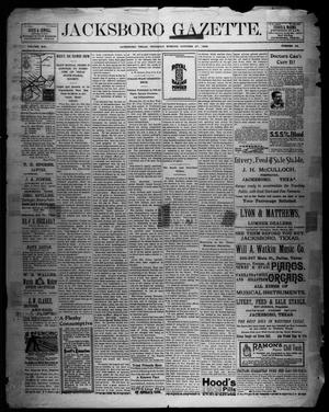 Jacksboro Gazette. (Jacksboro, Tex.), Vol. 19, No. 22, Ed. 1 Thursday, October 27, 1898