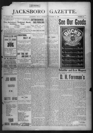 Jacksboro Gazette. (Jacksboro, Tex.), Vol. 29, No. 24, Ed. 1 Thursday, November 12, 1908