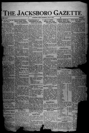 Primary view of object titled 'The Jacksboro Gazette (Jacksboro, Tex.), Vol. 44, No. 6, Ed. 1 Thursday, July 12, 1923'.