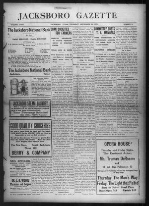 Jacksboro Gazette (Jacksboro, Tex.), Vol. 33, No. 17, Ed. 1 Thursday, September 26, 1912